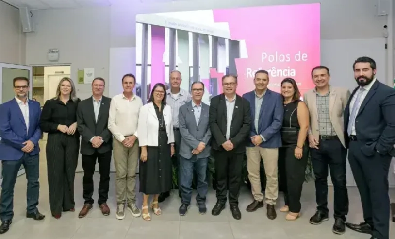 O presidente do Sebrae Nacional, Décio Lima, e representantes do Sebrae/SC em visita ao Polo de Moda, referência para a atuação do Sebrae nesse segmento | Fotos: Guto Macedo