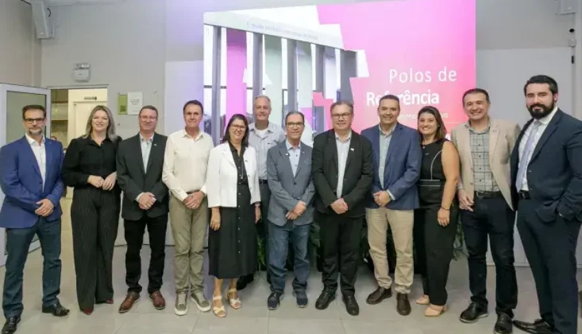 O presidente do Sebrae Nacional, Décio Lima, e representantes do Sebrae/SC em visita ao Polo de Moda, referência para a atuação do Sebrae nesse segmento | Fotos: Guto Macedo