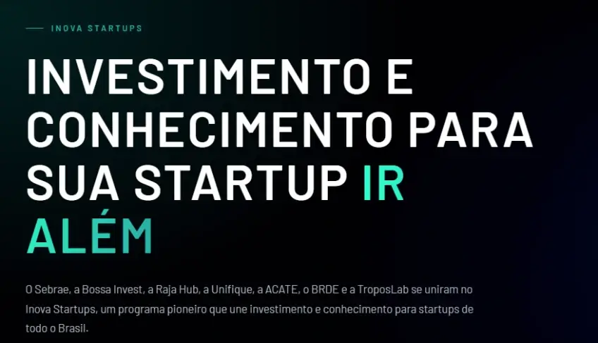 6ª edição do programa Inova Startups